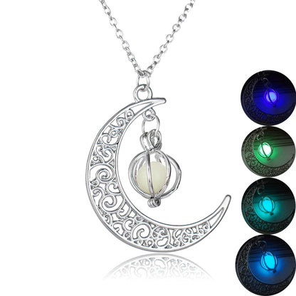 Fashion Moon Luminous Necklace – Healing Pendant for Women