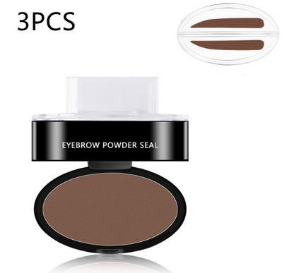 Eyebrow Powder Stamp & Stencil Kit Waterproof Makeup