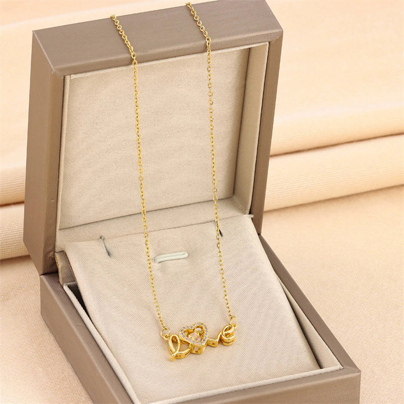 Titanium Steel Love Smart Necklace – Valentine’s Jewelry