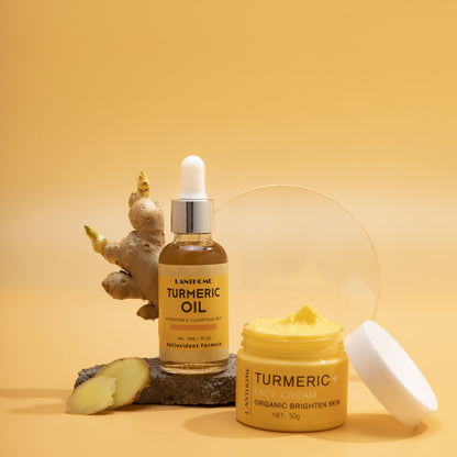 "Turmeric Essential Oil Skincare Set Moisturizing & Brightening"