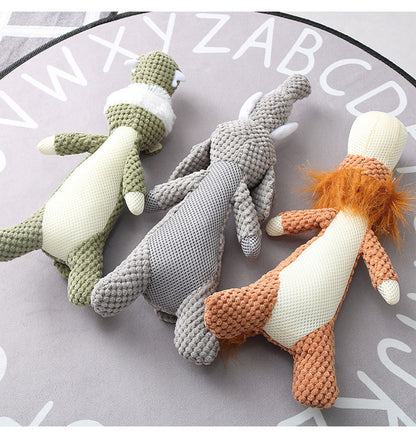 Plush Puppy Chew Toy with Squeaker for Small Dogs
