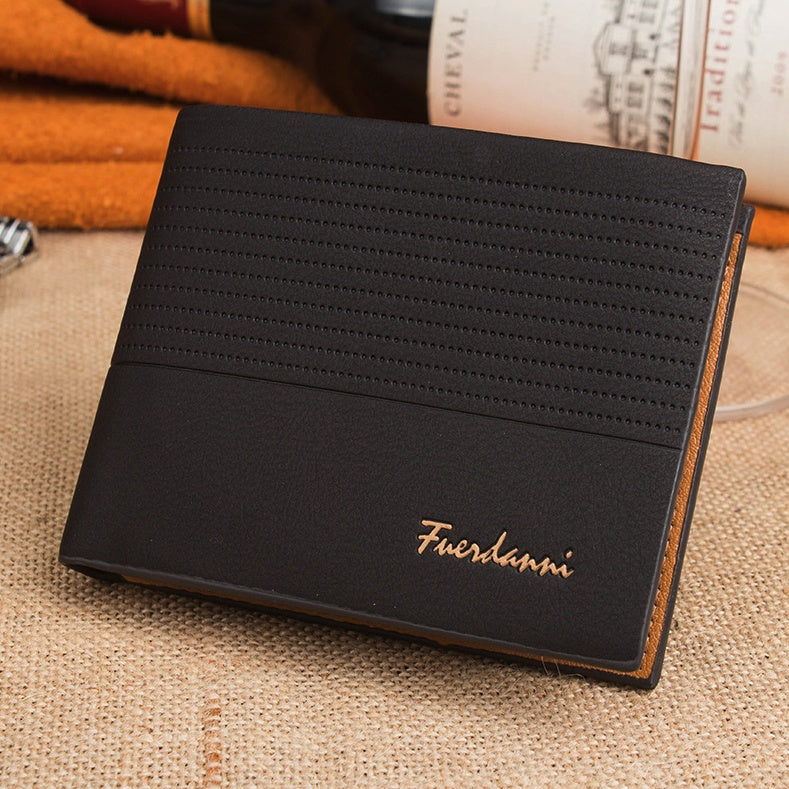 Men’s Leather Bifold Wallet – Credit Card & ID Holder