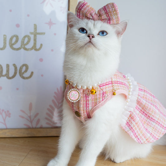 Cute Cat Pet Dress – Fashion Skirt for Small Pets