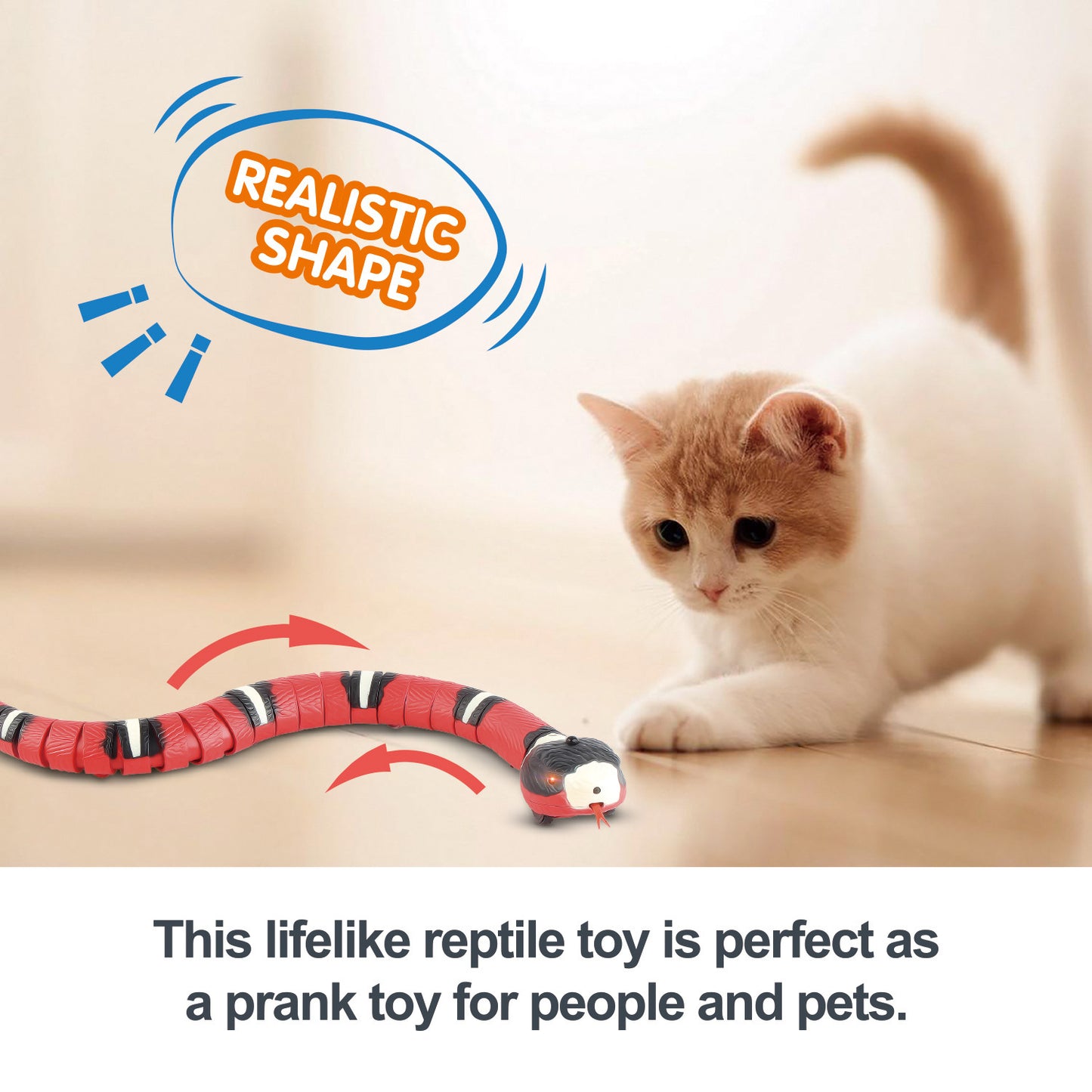 Smart Sensing Cat Toy – USB Rechargeable Electronic Snake Teaser