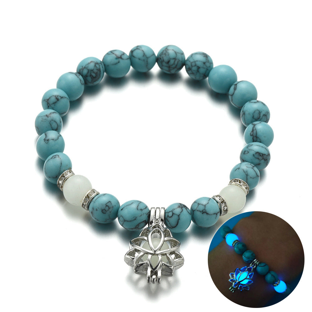 Luminous Lotus Natural Stone Healing Bracelet