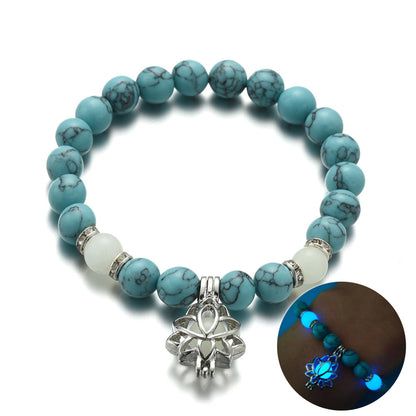 Luminous Lotus Natural Stone Healing Bracelet
