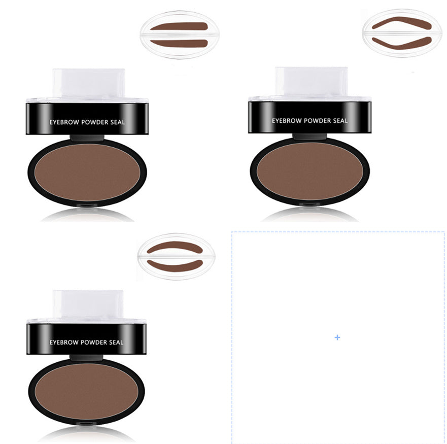 Eyebrow Powder Stamp & Stencil Kit Waterproof Makeup