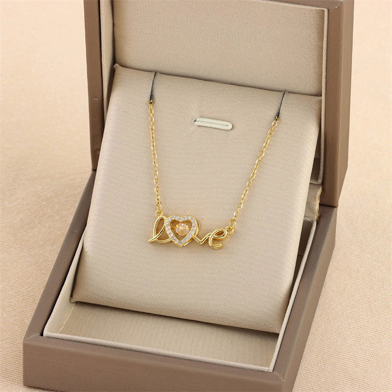 Titanium Steel Love Smart Necklace – Valentine’s Jewelry