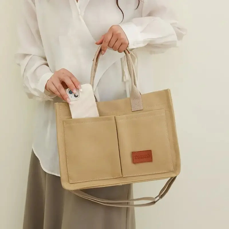 Women’s Large Canvas Tote Shoulder Bag