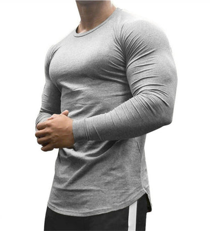 Men’s Long Sleeve Sports Shirt – Loose Fit Quick Dry Training Top