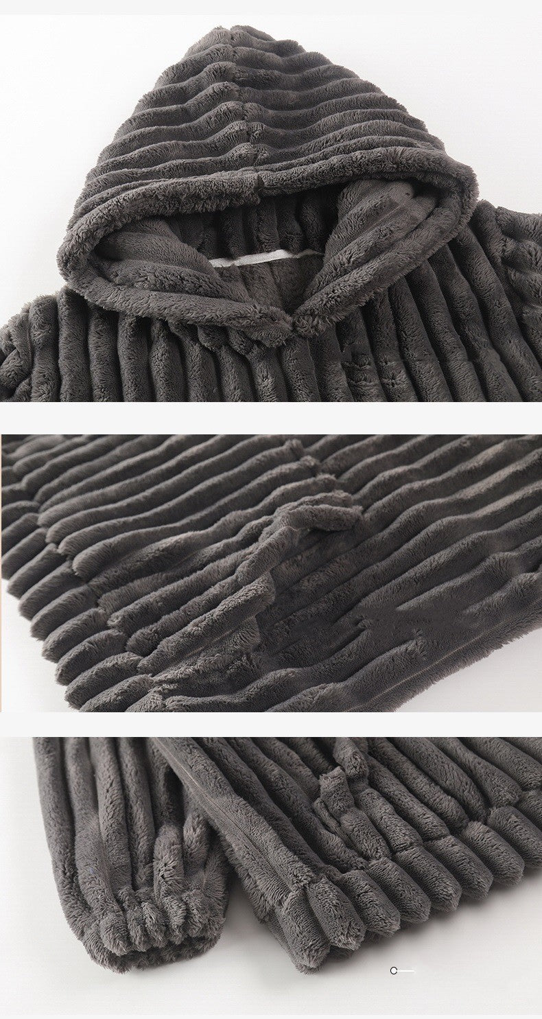 Men’s Warm Homewear Set – Cozy Large Winter Clothing