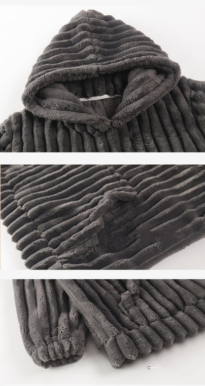 Men’s Warm Homewear Set – Cozy Large Winter Clothing