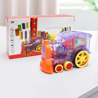 Automatic Domino Train Toy – Electric Block-Laying Puzzle Car