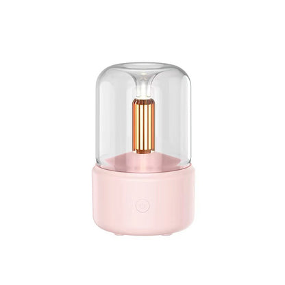 Portable USB Aroma Diffuser – LED Candlelight Humidifier