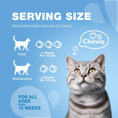 Cat Calming Treats – Hemp & Melatonin Soft Chews with Probiotics for Anxiety Relief