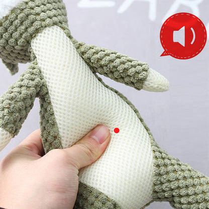 Plush Puppy Chew Toy with Squeaker for Small Dogs