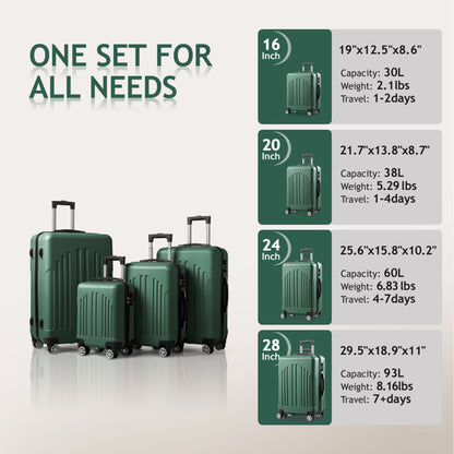4-in-1 Vertical Stripe Luggage Set – Spinner Suitcase