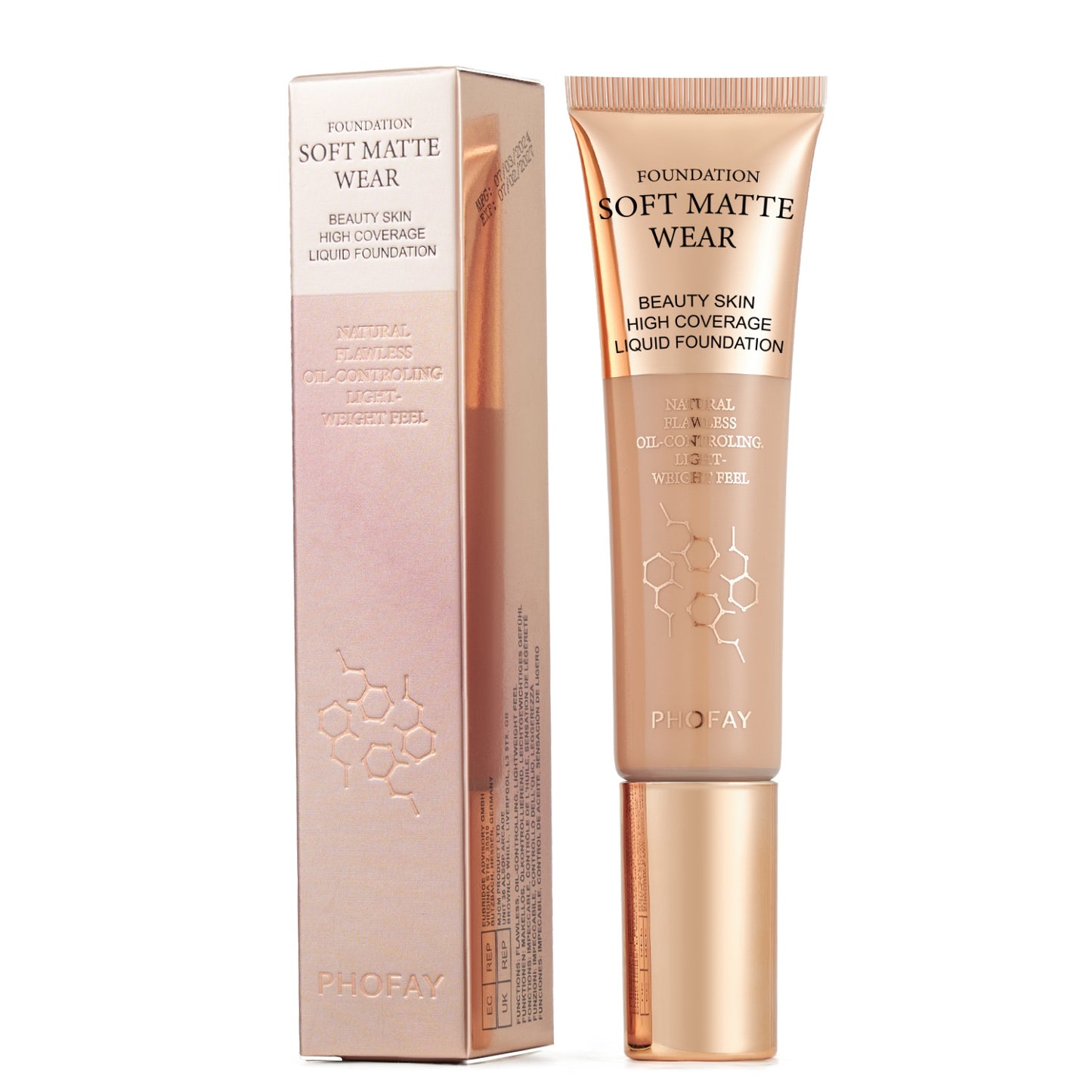 "PHOFAY Full Coverage Liquid Foundation Makeup"