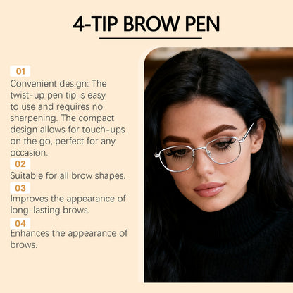 3D Four-Pronged Eyebrow Pencil