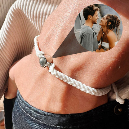 Customized Photo Projection Bracelet – Handwoven Lovers Jewelry