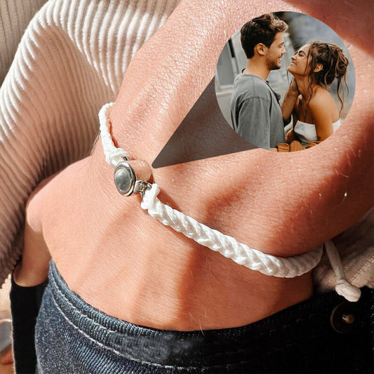 Customized Photo Projection Bracelet – Handwoven Lovers Jewelry