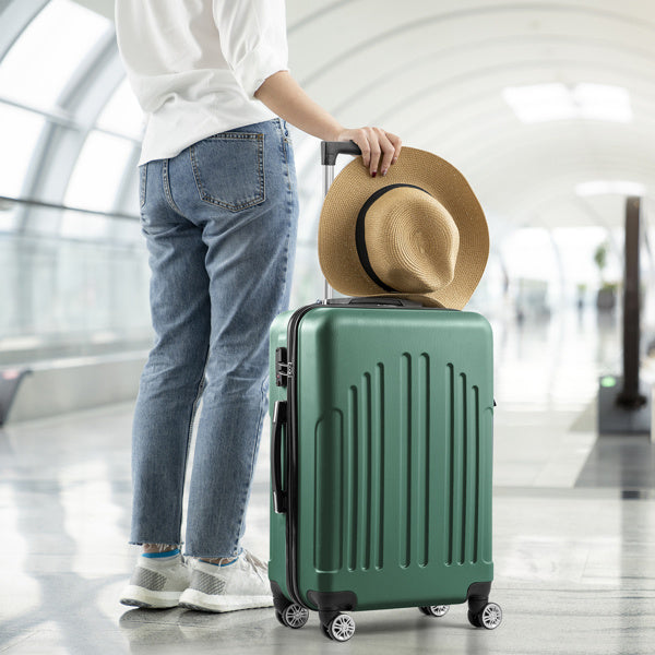 4-in-1 Vertical Stripe Luggage Set – Spinner Suitcase
