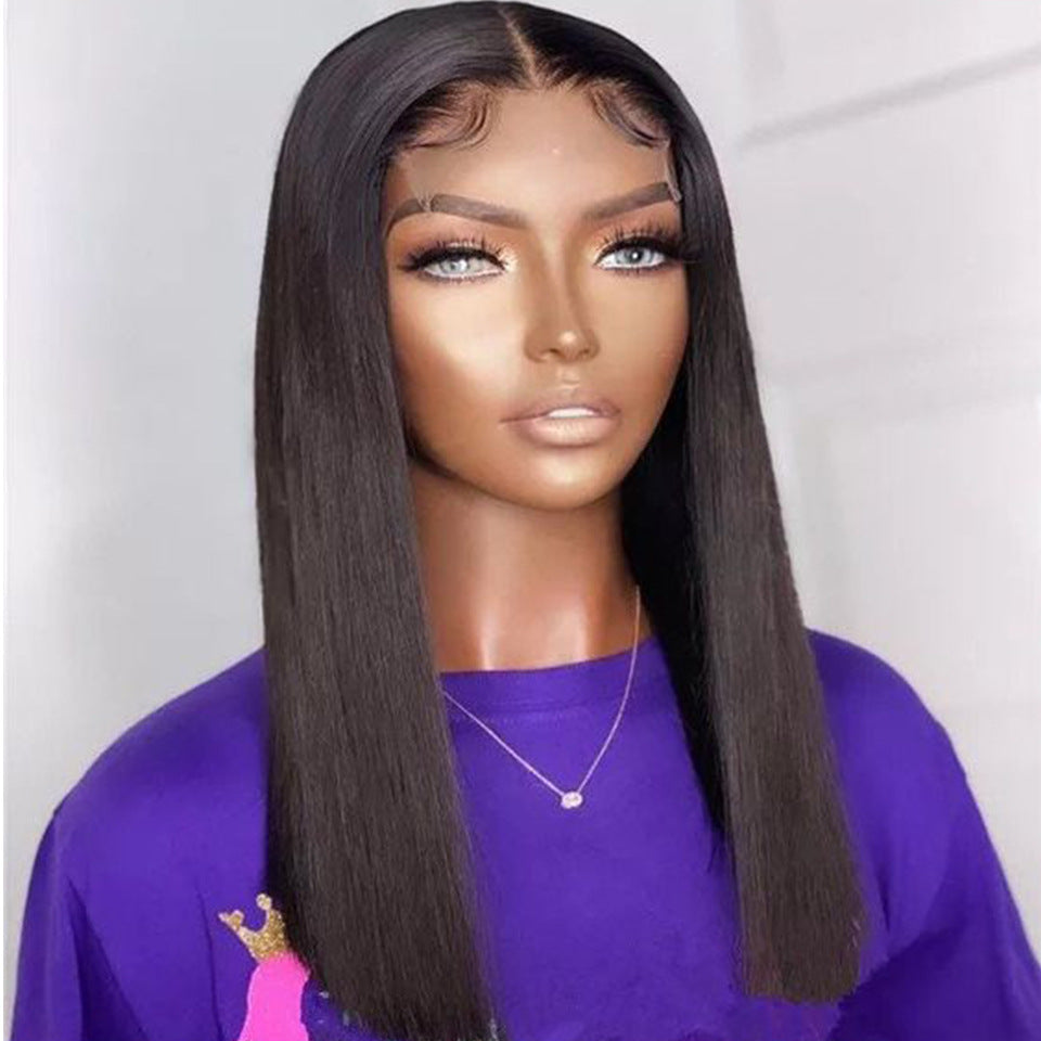 Double Drawn Bone Straight Human Hair Wig