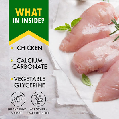 Dog Calcium Bones with Chicken – Rawhide-Free Healthy Training Chew Treats