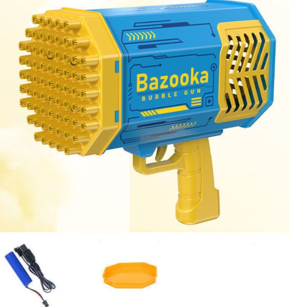 Rocket Bubble Gun – 69 Holes Automatic Bubble Machine with Lights