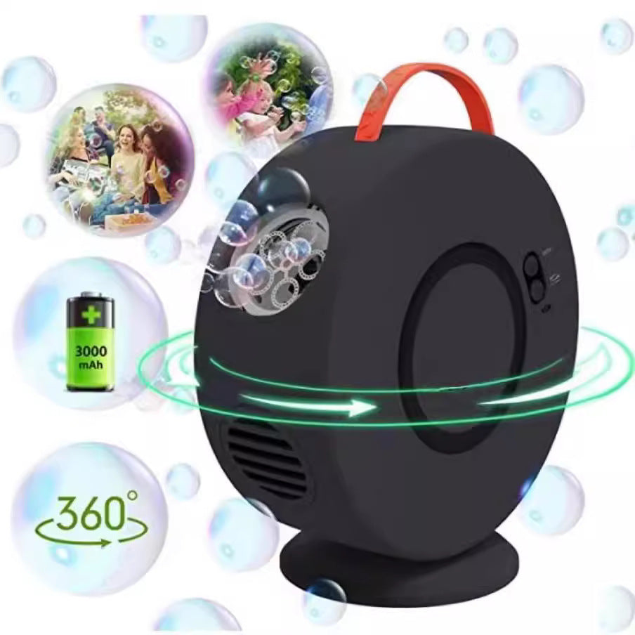 New Round Automatic Bubble Machine 360 Degree Rotation