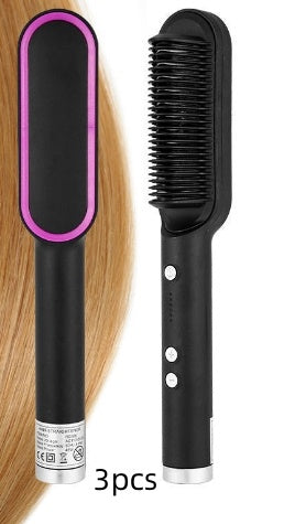 2-in-1 Hair Straightener & Curling Hot Comb – Electric Hair Brush