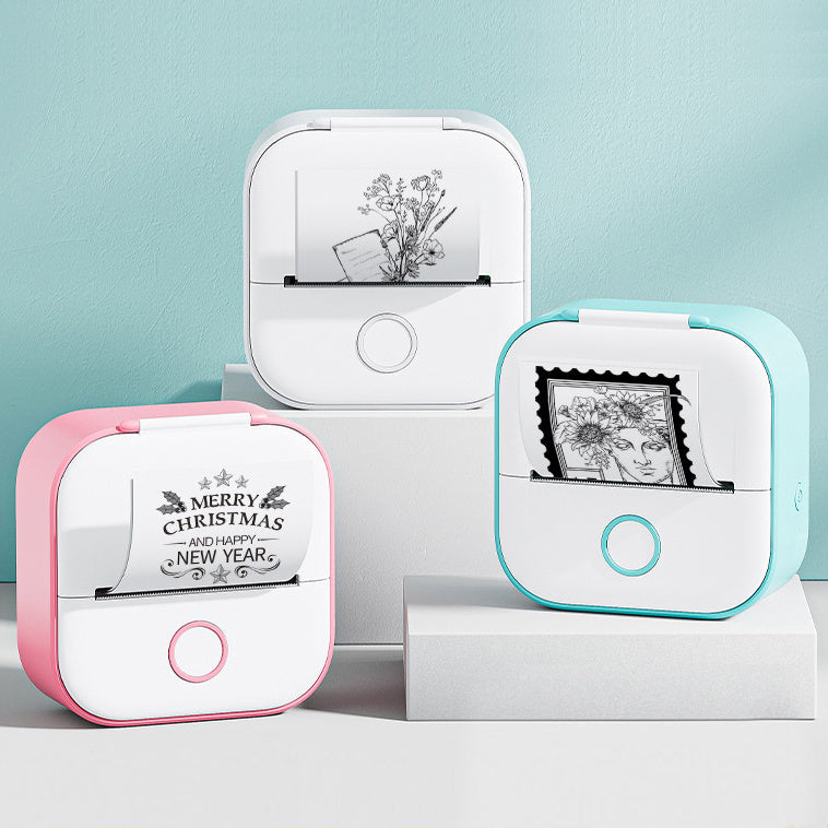 Portable Mini Thermal Label & Photo Printer | Bluetooth-Compatible | Price Tag & Student Study Aid Printer