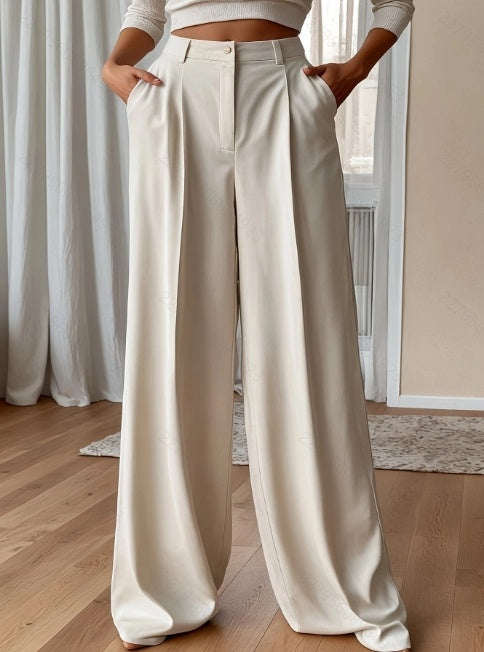 Women’s Plus Size High Waist Straight Leg Trousers