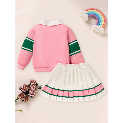 Toddler Girls 2-Piece Sweatshirt & Pleated Skirt Set