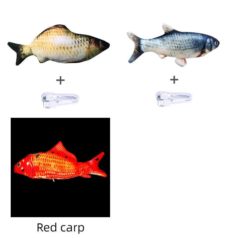 Electric Jumping Fish Cat Toy (Without Catnip) – Realistic Simulation Plush Pet Toy