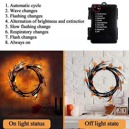 Halloween LED String Lights – Bat & Pumpkin Party Decorations