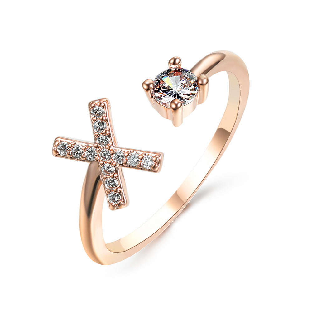 Adjustable Initial Letter Ring for Women – Elegant Fashion Jewelry