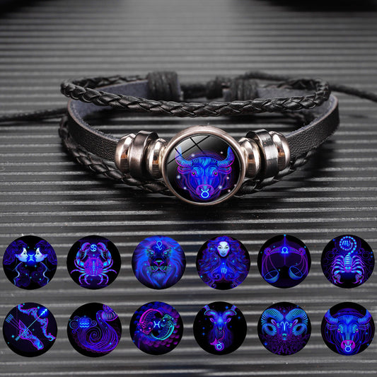 Zodiac Constellation Braided Bracelet – Unisex Jewelry