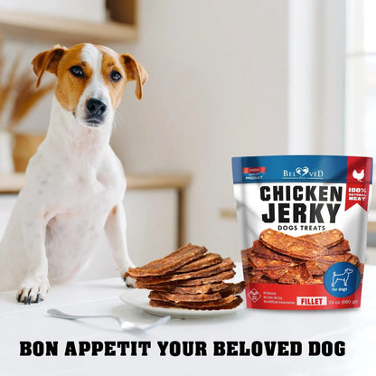 Chicken Jerky Dog Treats – Human Grade Grain-Free High Protein Snacks (1.5 lb)