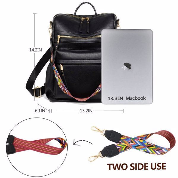 PU Leather Backpack – Stylish Casual Travel Bag for Women