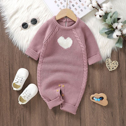 Baby Heart Casual Jumpsuit – Trendy Romper for Babies
