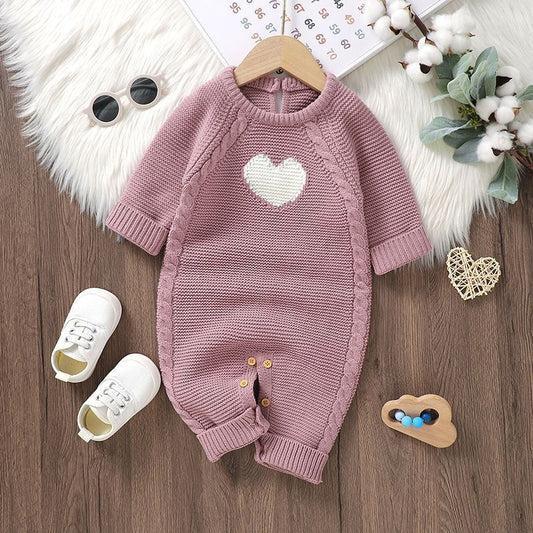 Baby Heart Casual Jumpsuit – Trendy Romper for Babies