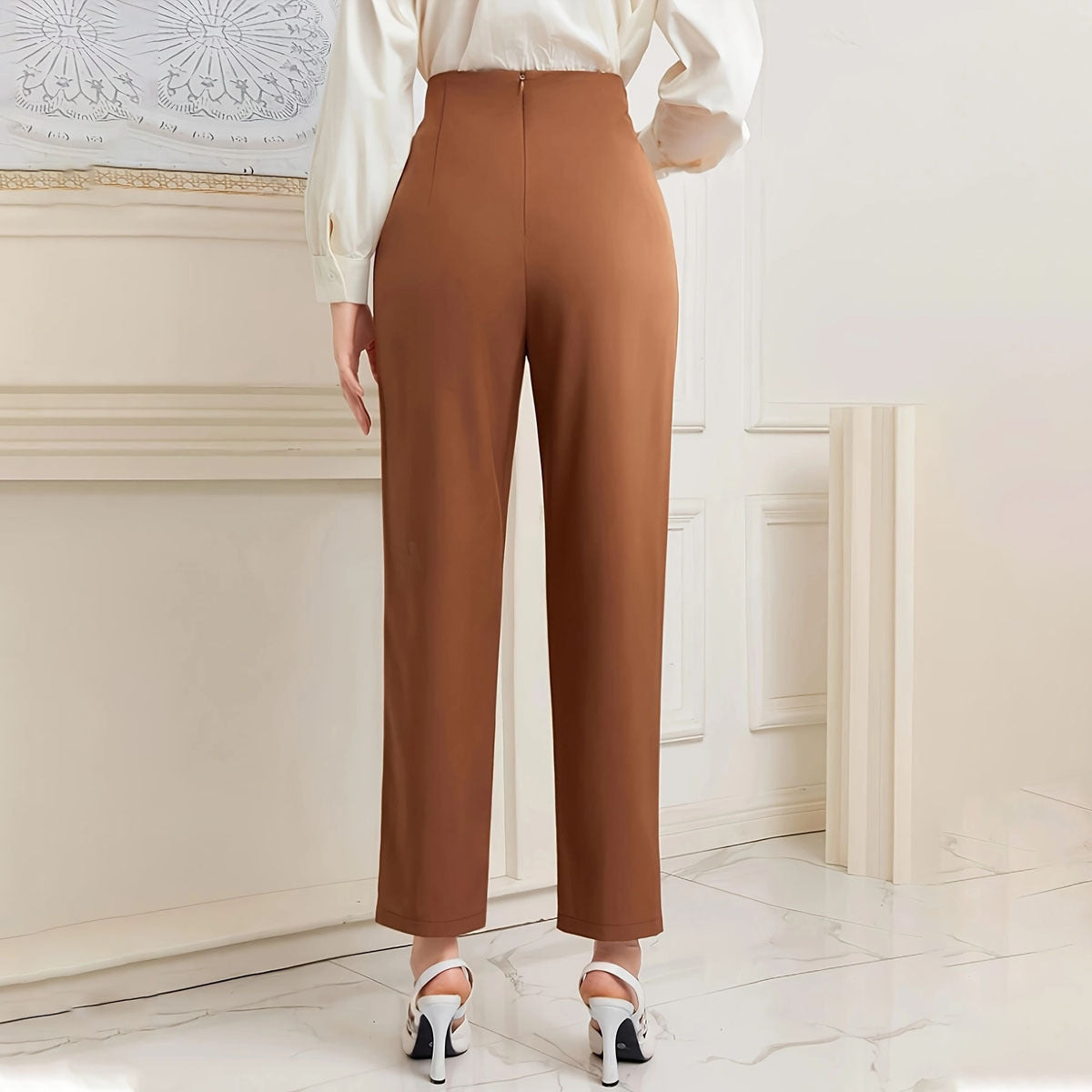 Women’s Straight Ankle Pants – Casual & Work Trousers