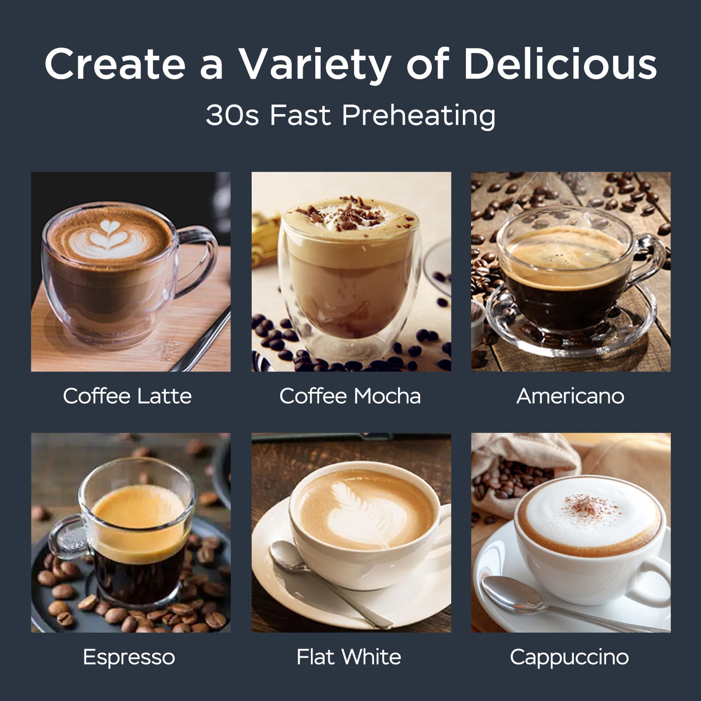 Geek Chef 20-Bar Espresso Machine – Coffee Maker with Milk Frother