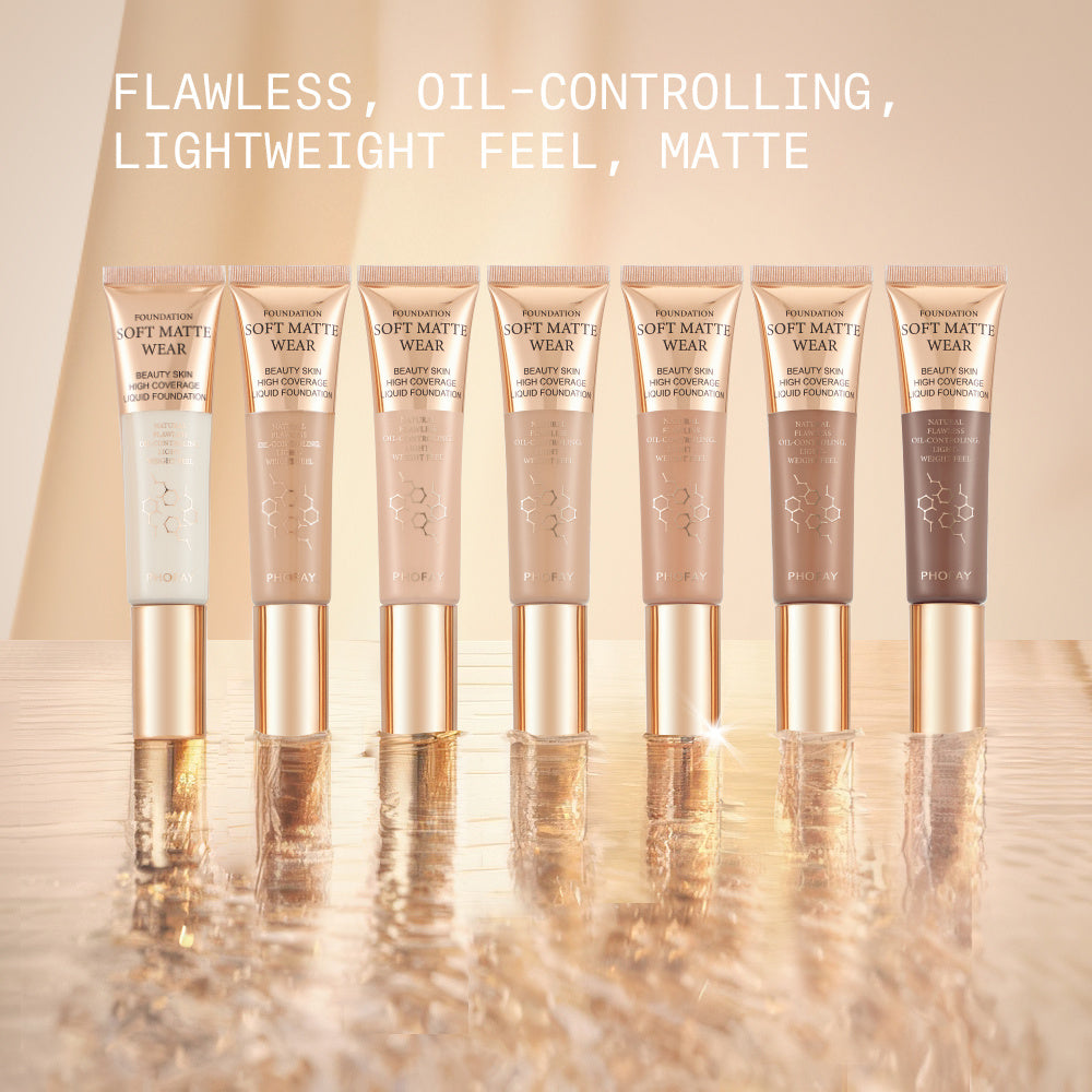 "PHOFAY Full Coverage Liquid Foundation Makeup"