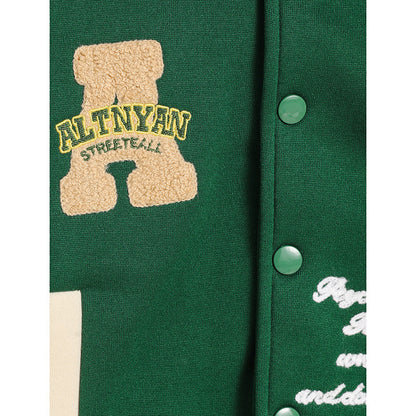 Kids Embroidered Letter Baseball Jacket – Unisex Casual Coat