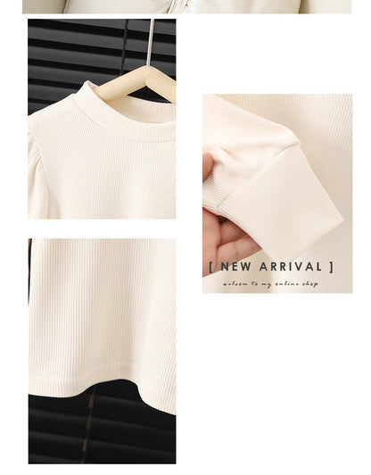 Baby Girl Round-Neck Long Sleeve Dress Suit