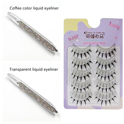 Self-Adhesive False Eyelashes with Multicolor Eyeliner – No Glue Needed