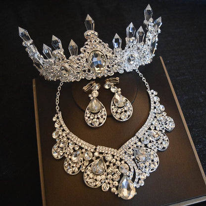 Bridal Flower Headdress Jewelry Set