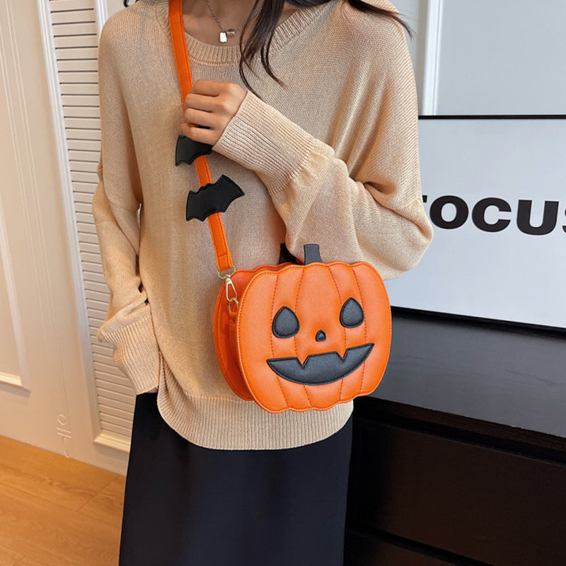 Funny Pumpkin Halloween Shoulder Bag